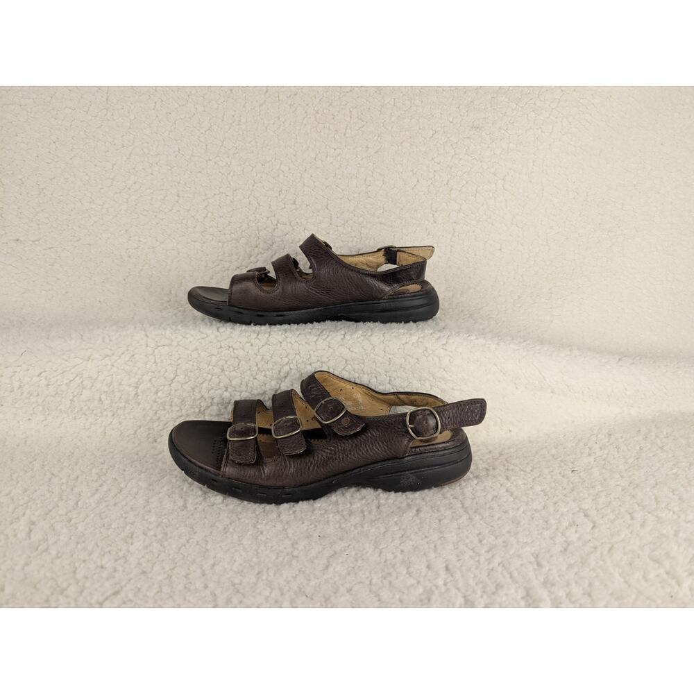 Clarks Unstructured Mocha‎ Brown Casual Slide Shoes Sandals Women's 7.5 W